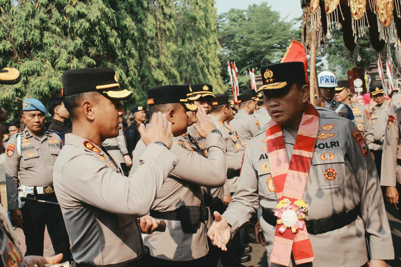 Kapolres Parepare Hadiri Penyambutan Kapolda Sulsel Irjen Pol Dr. M. Awal Chairuddin di Mapolda Sulsel