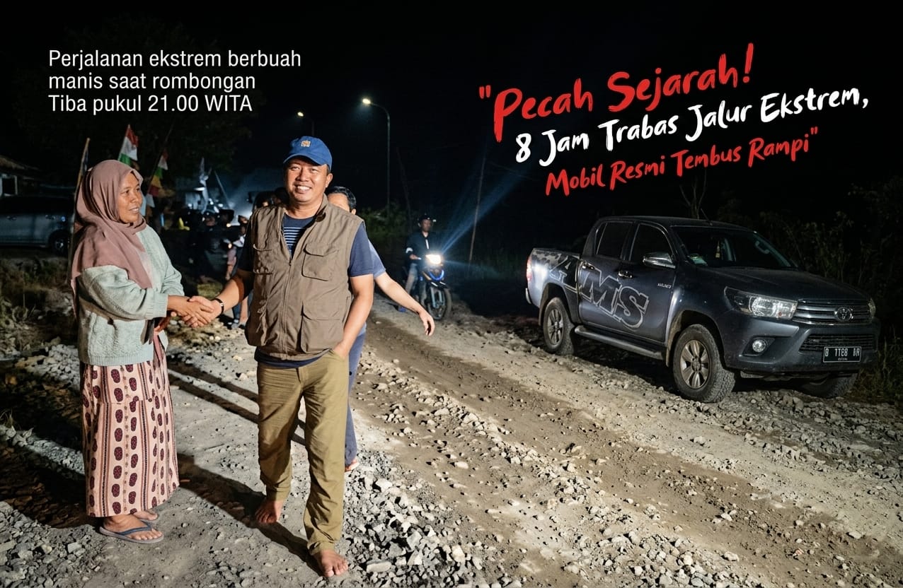 Momen Bersejarah! Mobil Bupati Luwu Utara Berhasil Tembus ke Wilayah Terpencil Rampi