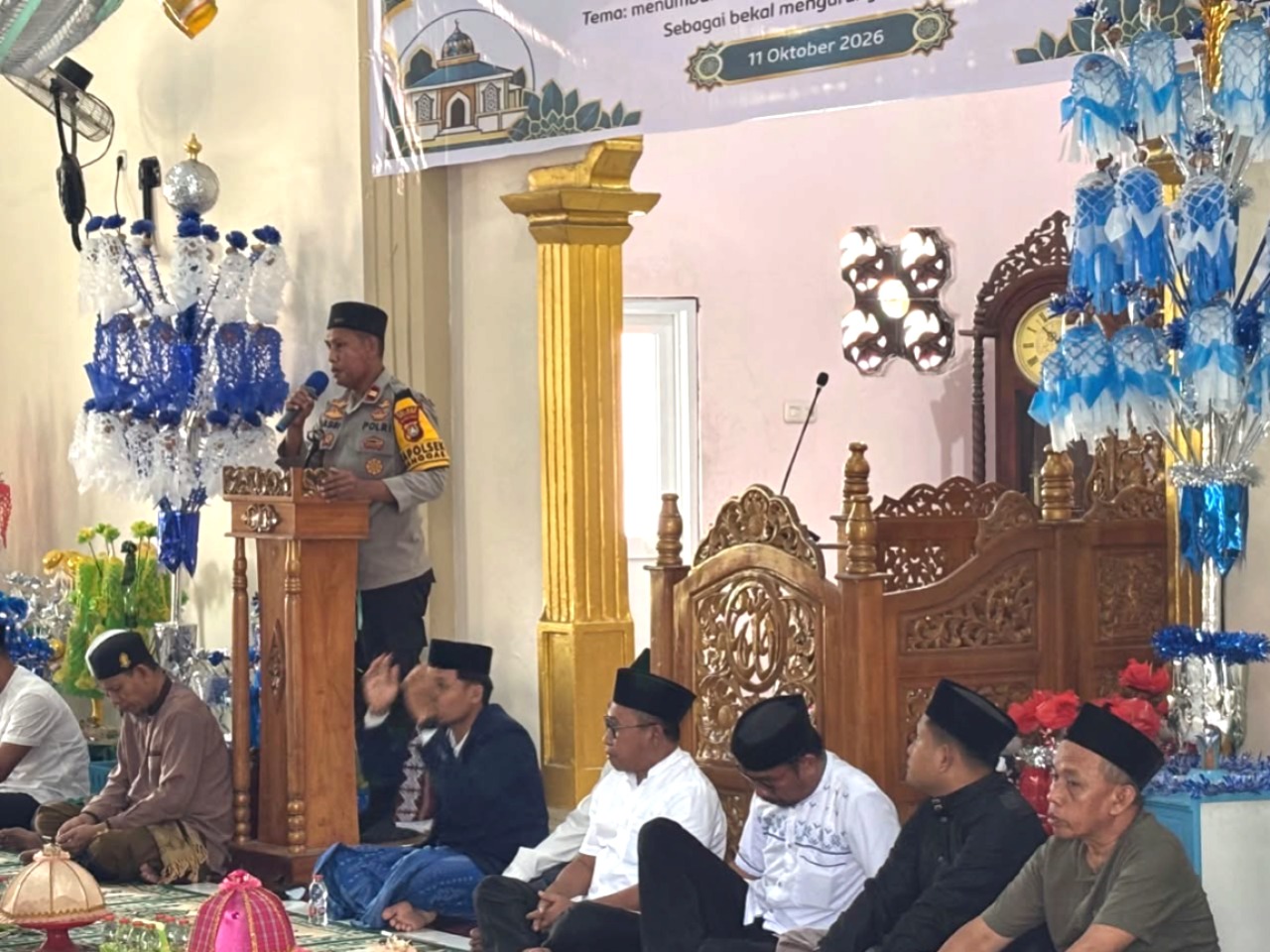 Kapolsek Banggae Hadiri Maulid Nabi di Garo’go, Ajak Warga Perkuat Kebersamaan