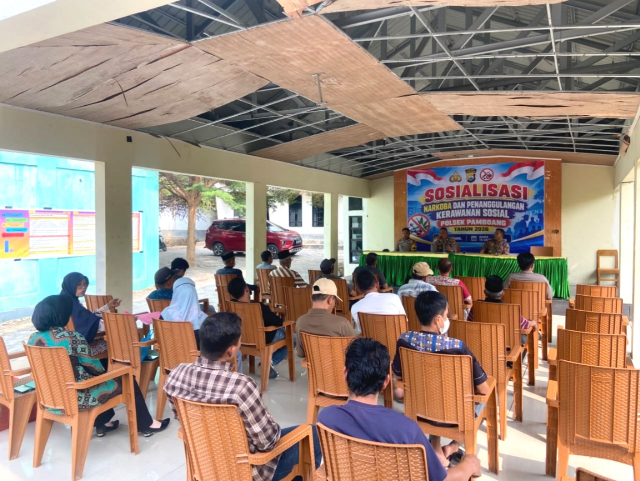 Bahaya Narkoba Jadi Perhatian, Polsek Pamboang Edukasi Masyarakat Desa Simbang