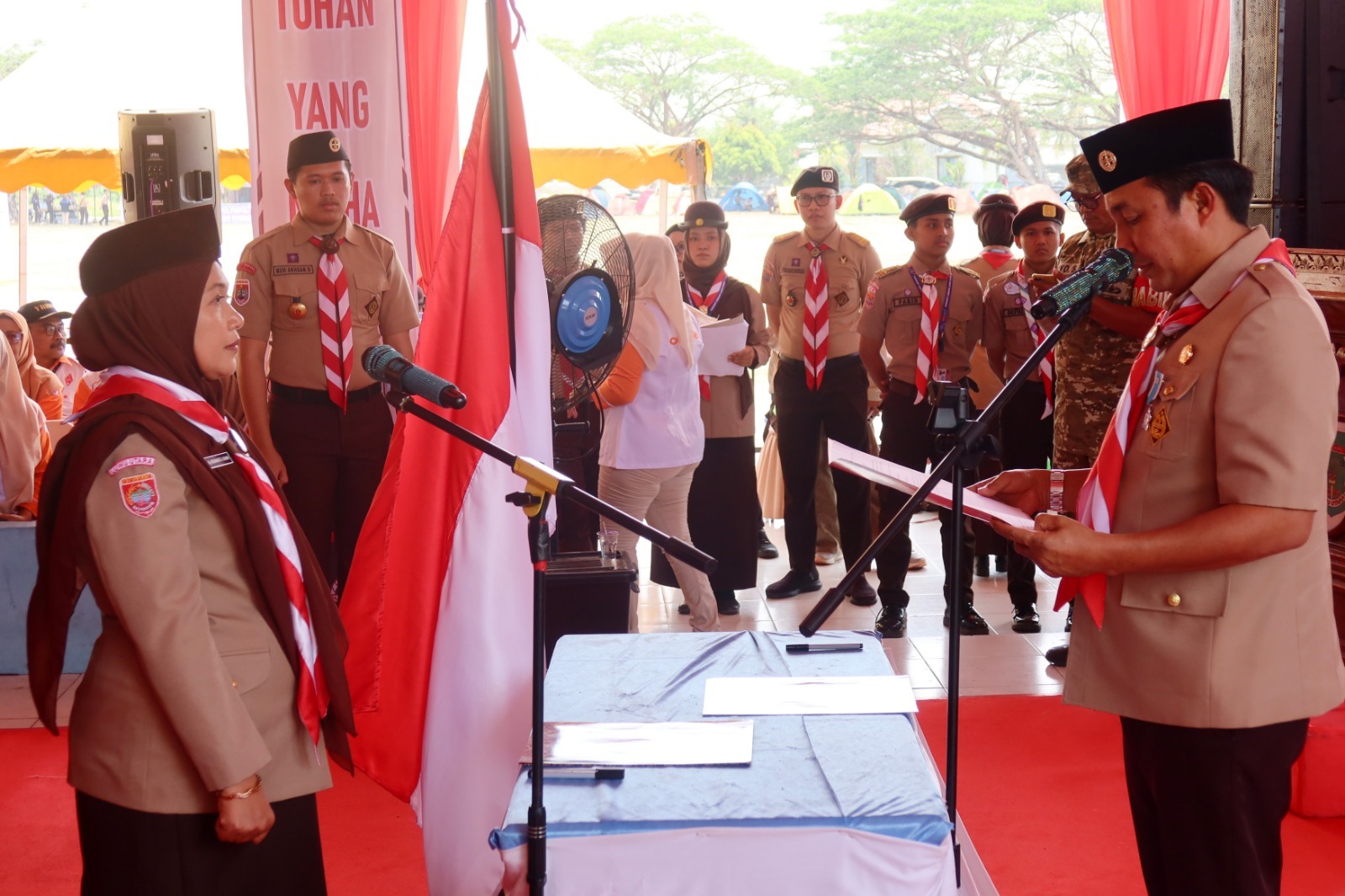 Andi Rahim Lantik Pengurus Kwarcab Pramuka Luwu Utara 2026–2031, Misnawati Emban Amanah Baru