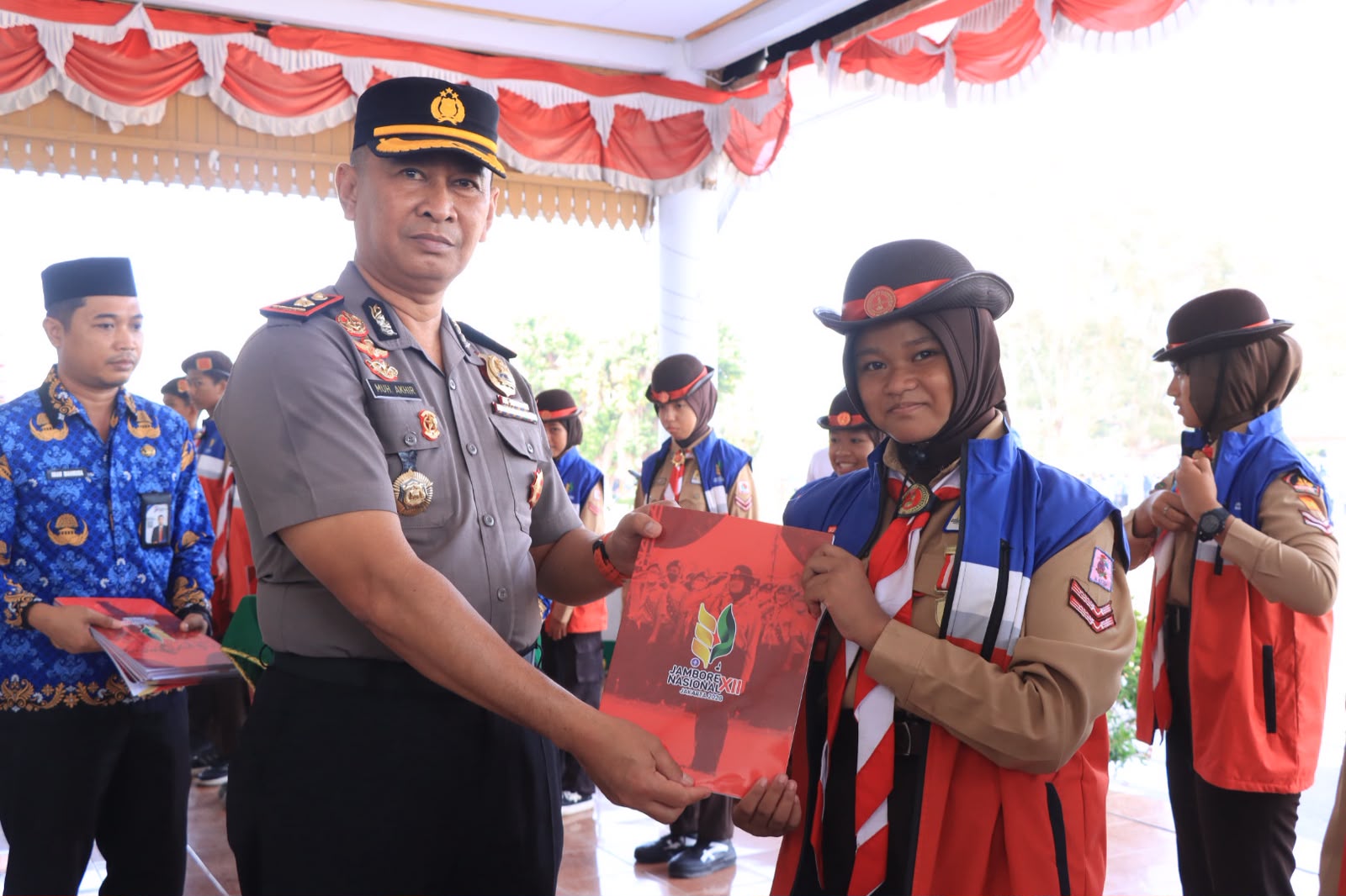 Wakapolres Majene Hadiri Upacara Hari Kesadaran Nasional, Apresiasi Peserta Jambore Nasional XII