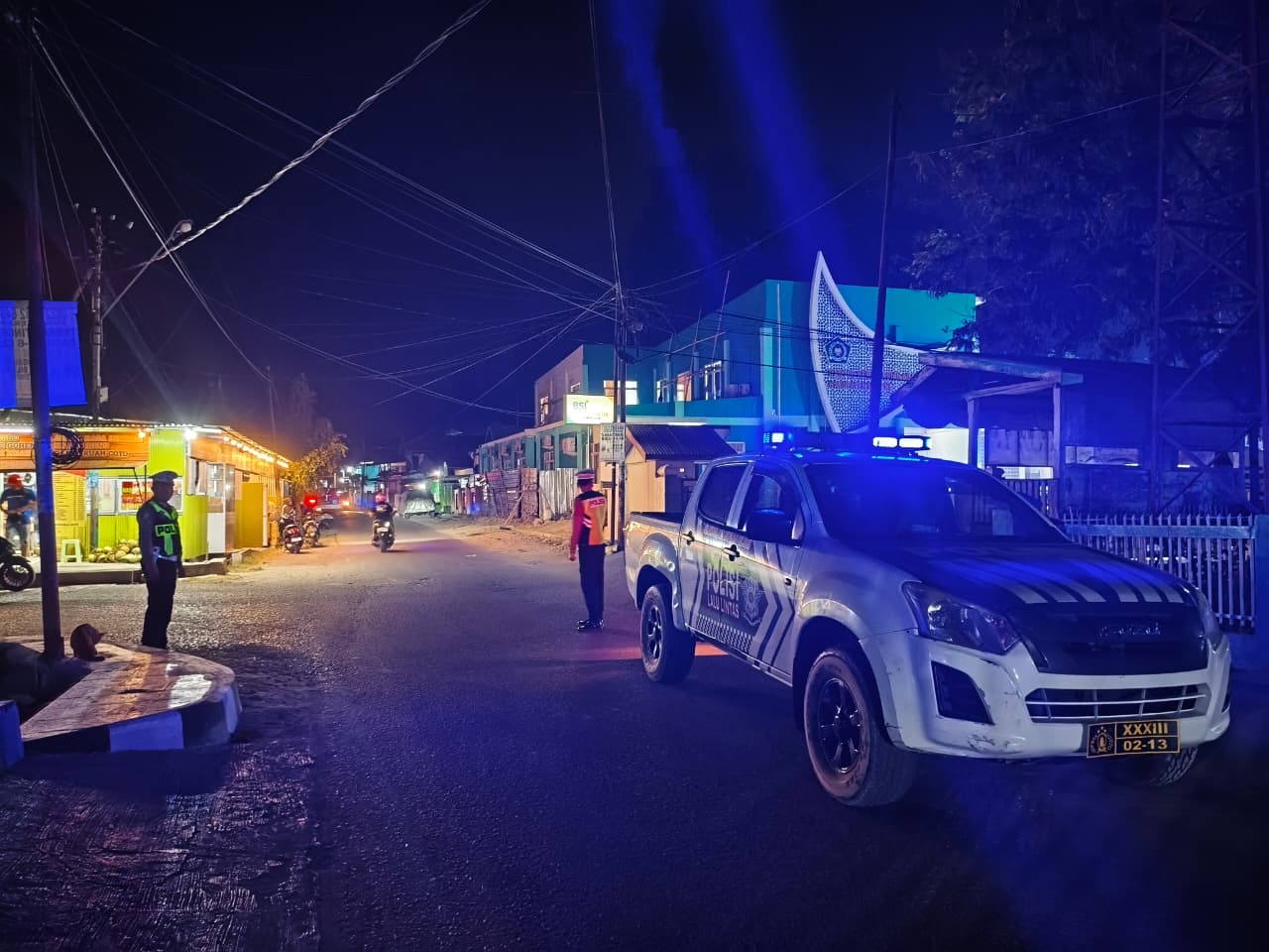 Tekan Pelanggaran dan Balap Liar, Satlantas Polres Majene Intensifkan Patroli Blue Light hingga Dini Hari