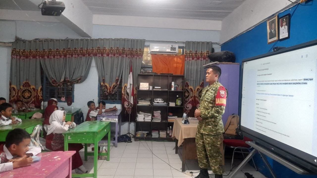 Bintahwil di SD Negeri 5, Babinsa Tekankan Pentingnya Disiplin