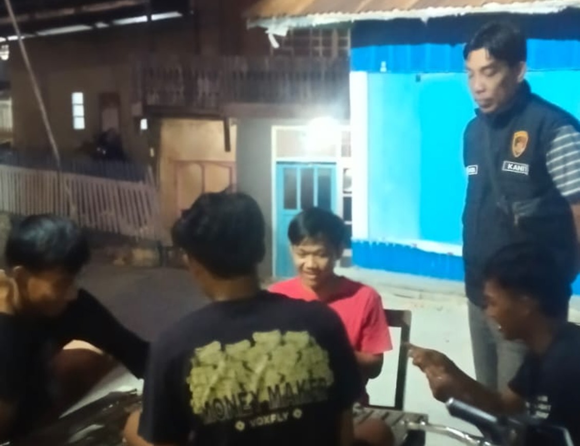 Cegah Aksi Pencurian, Patroli Unit Reskrim Polsek Pamboang Sisir Galung-Galung dan Tinambung