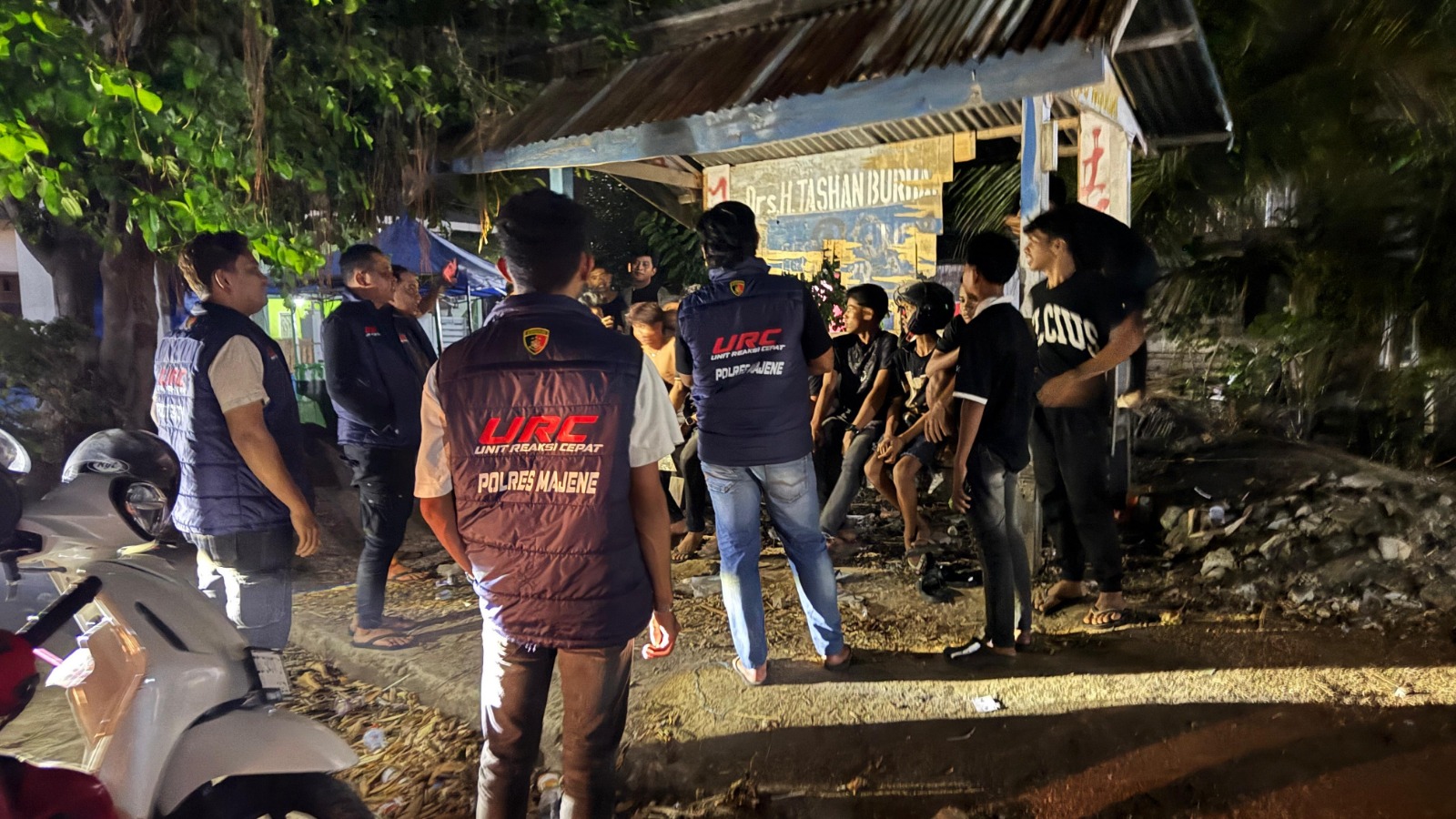 Patroli URC Sat Reskrim Polres Majene Sasar Baurung, Antisipasi 3C dan Kriminalitas Jalanan
