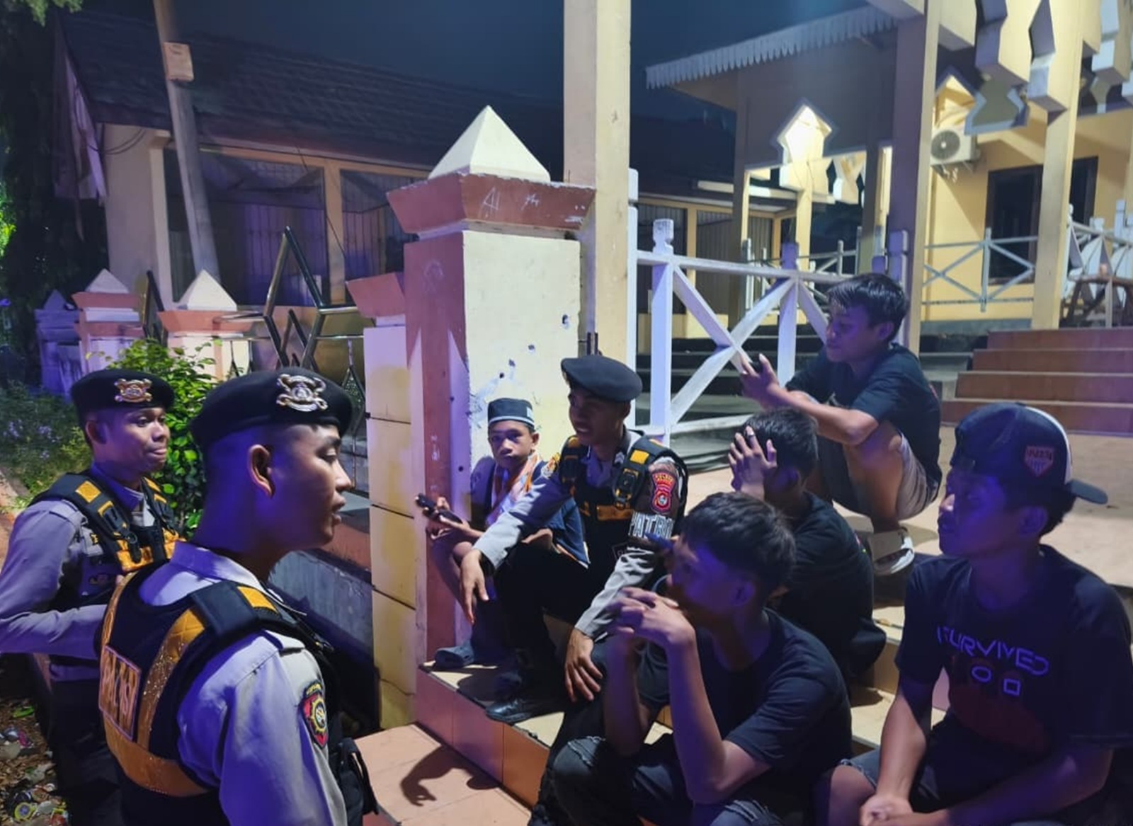 Patroli Malam Samapta Polres Majene Sasar Titik Keramaian, Jaga Kamtibmas Tetap Kondusif