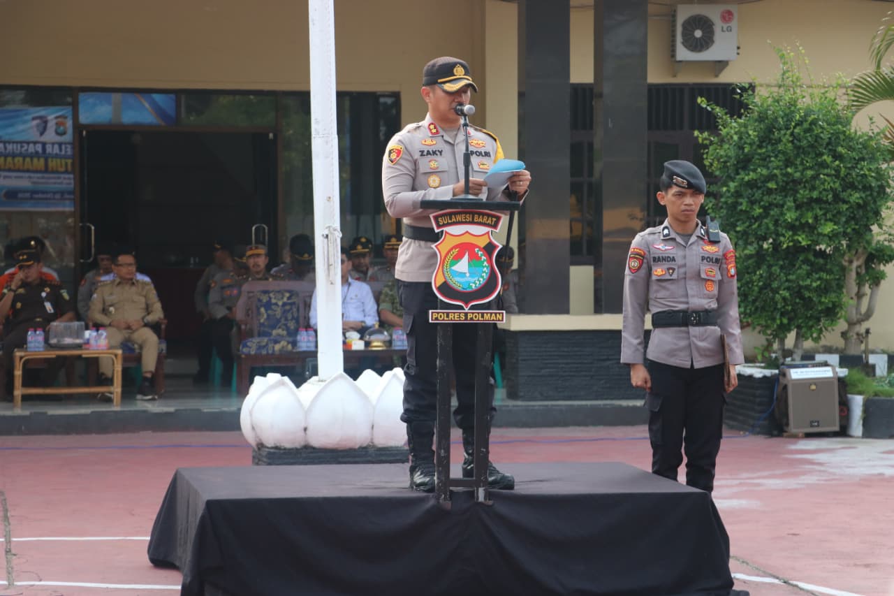 Kapolres Polman Pimpin Apel Gelar Pasukan Operasi Patuh Marano 2026