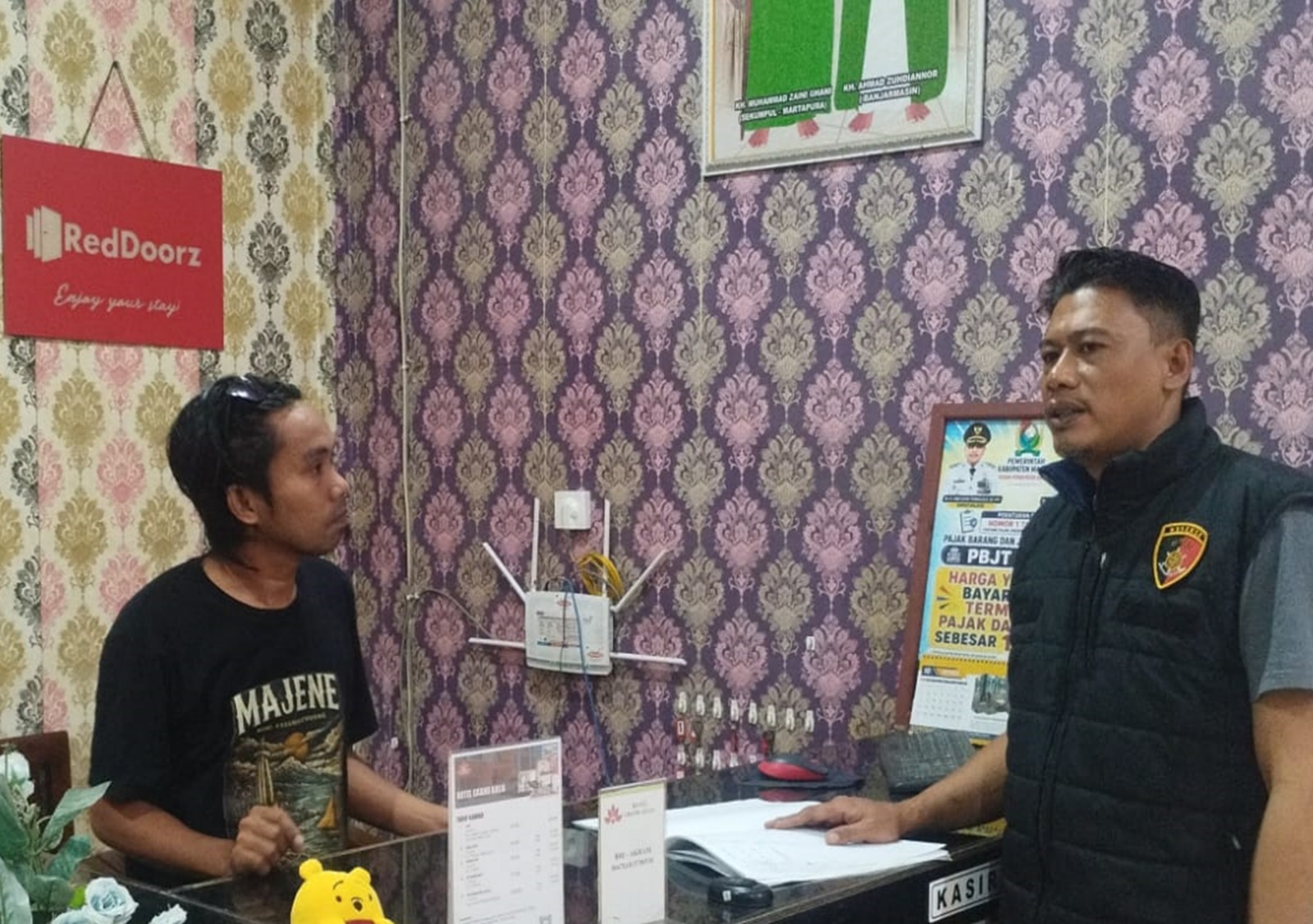Patroli Malam Unit Reskrim Polsek Banggae Sasar Penginapan, Deteksi Dini Gangguan Kamtibmas